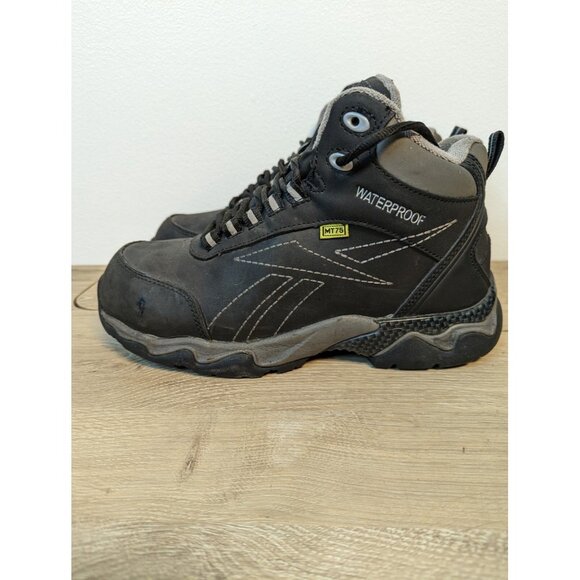 Reebok Work Beamer RB1067 Comp Toe EH Hiker Work Boots Black Size 7M woman's 9 - Picture 3 of 9